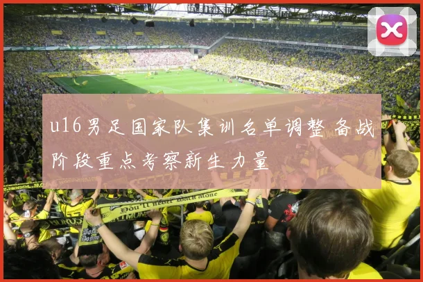 u16男足国家队集训名单调整 备战阶段重点考察新生力量